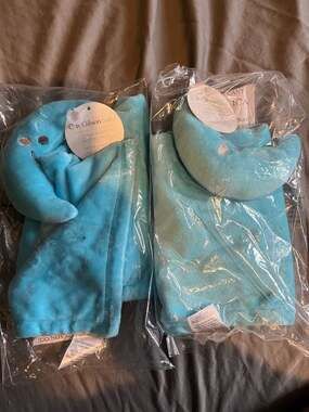 C.R. Gibson Baby Little Hugs Moon Lovey Security Blanket